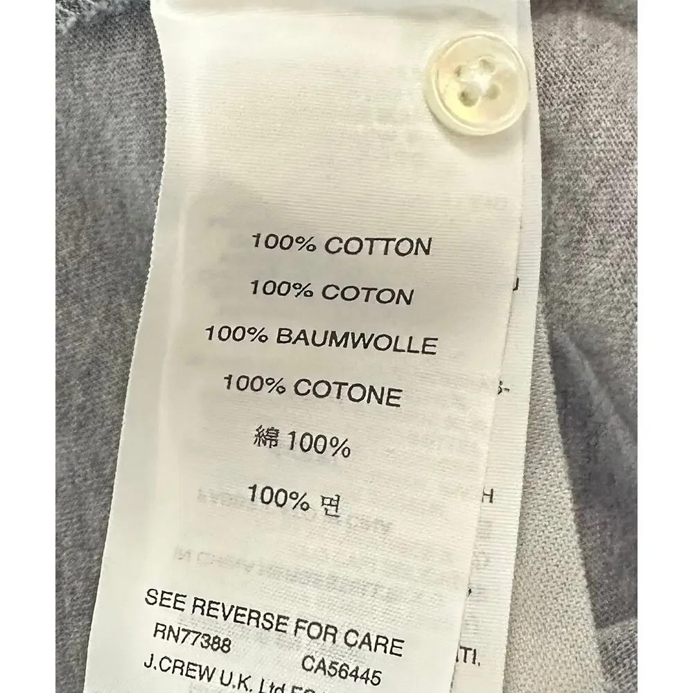 2/$30 J. Crew Chambray Cinched Striped Cotton Tank Top Blue Gray C1930 Size M
